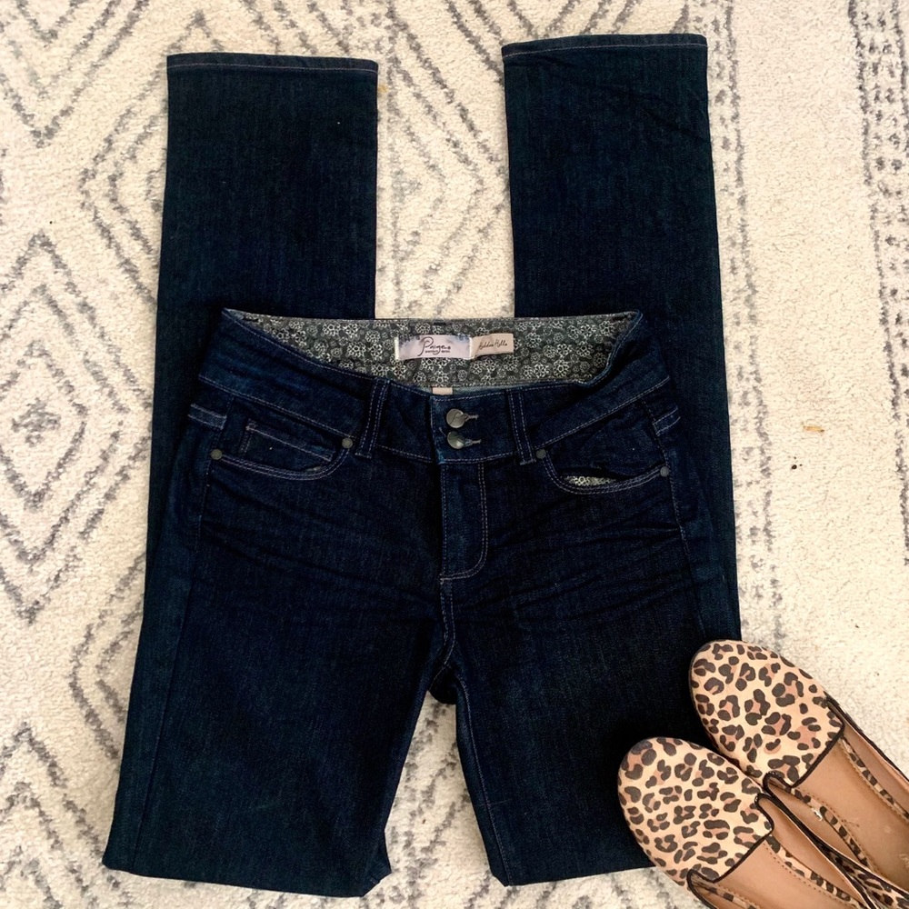 Paige Denim Dark Hidden Hills Straight Jeans NWOT